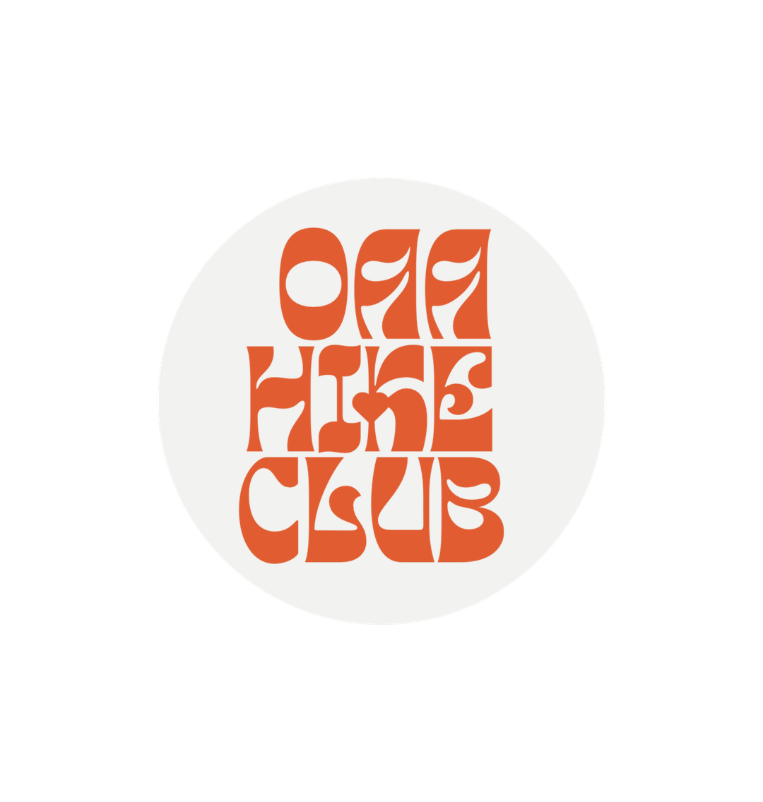 White OAA HIKE CLUB STICKER